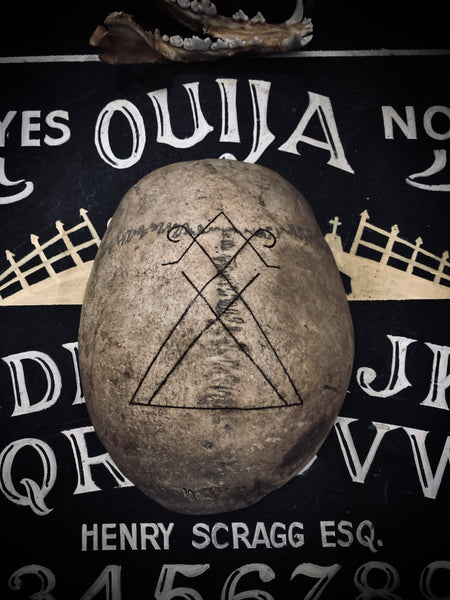 Skull cap scrying bowl